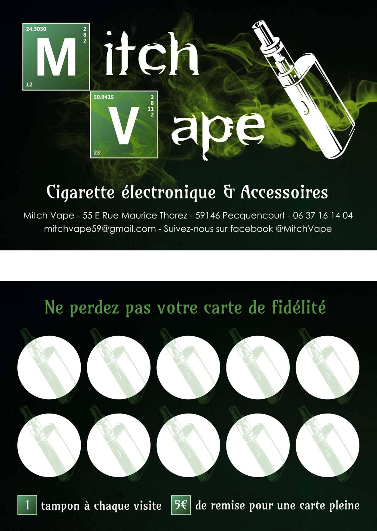 Carte de Fidélité Mitch Vape