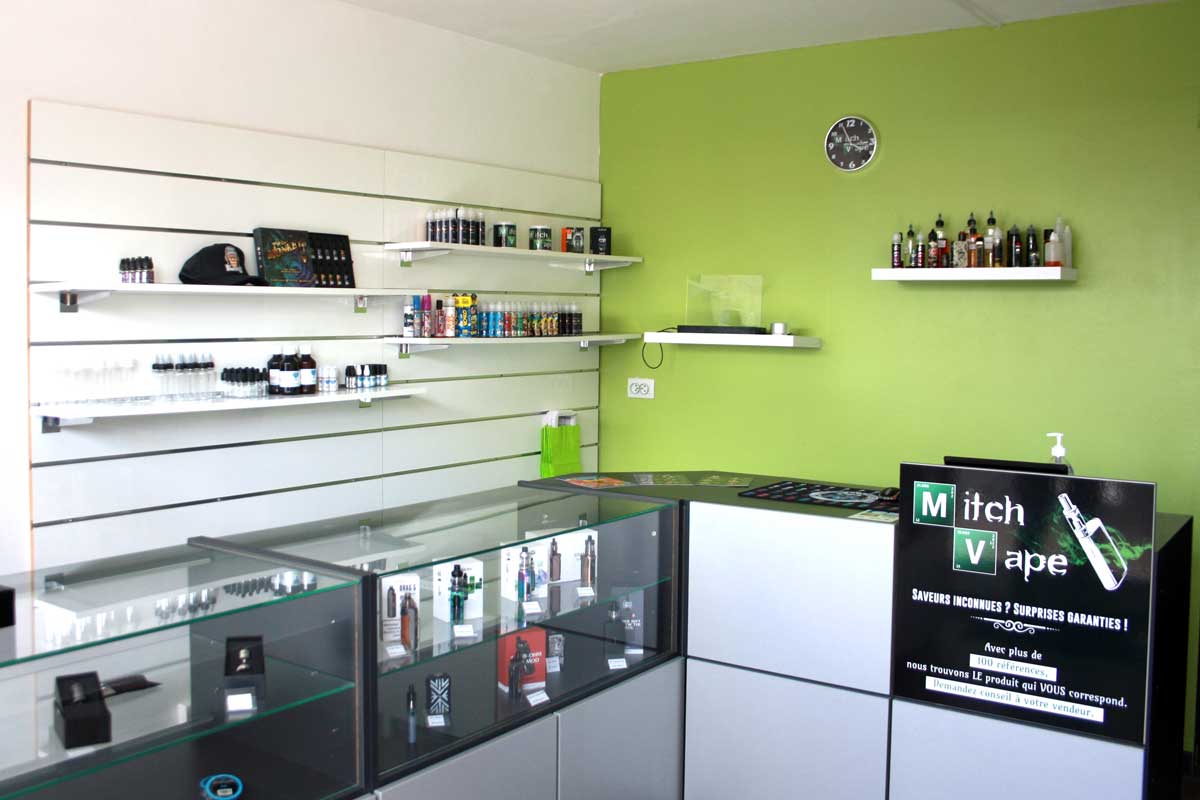 Intérieur de la boutique Mitch Vape