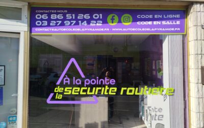 Vitrophanie | Auto École de la Pyramide