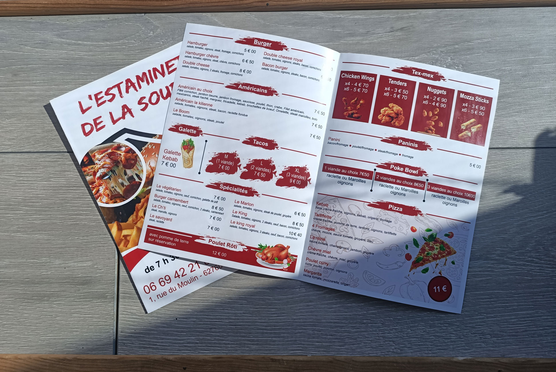 Estaminet-de-la-soupe Menu estaminet de la source